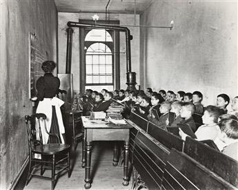 JACOB RIIS (1849-1914) Group of 6 photographs of New York City schools.